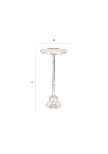 DUTCHBONE Everest Beistelltisch, rund – grüner Marmor und Messing-Aluminium (25)