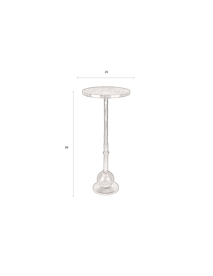 DUTCHBONE Everest Beistelltisch, rund – grüner Marmor und Messing-Aluminium (25)