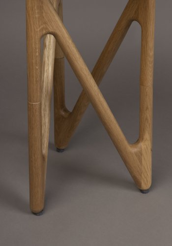 DUTCHBONE Naia sidebord, rundt - rkt glass og naturlig eik (40)