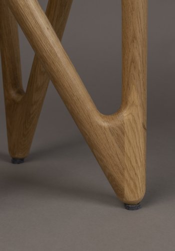 DUTCHBONE Naia sidebord, rundt - rkt glass og naturlig eik (40)