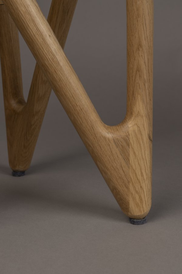 DUTCHBONE Naia sidebord, rundt - rkt glass og naturlig eik (40)