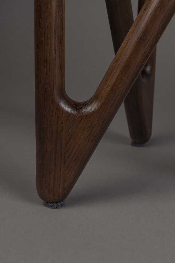 DUTCHBONE Naia sidebord, rundt - rkt glass og valnttfarget eik (40)