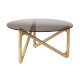 DUTCHBONE Naia salongbord, rundt - rkt glass og naturlig eik (80)