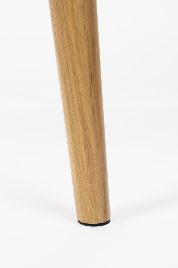 WHITE LABEL LIVING Haru salongbord, rundt - glass og naturlig eik (70)