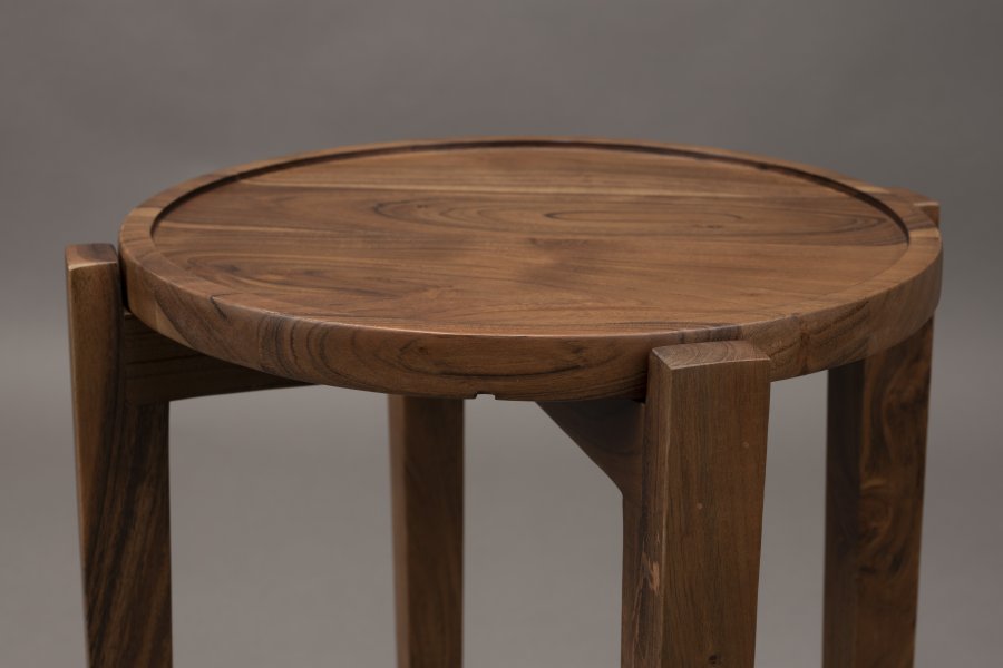 DUTCHBONE Shane brettbord, rundt - valnttfarget tre (40)