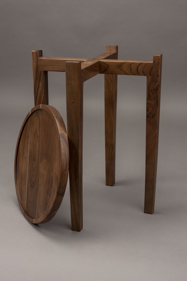 DUTCHBONE Shane brettbord, rundt - valnttfarget tre (40)