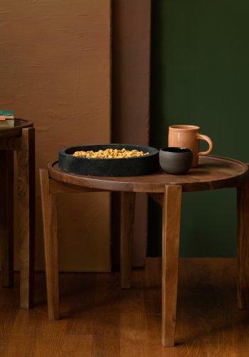 DUTCHBONE Shane brettbord, rundt - valnttfarget tre (40)