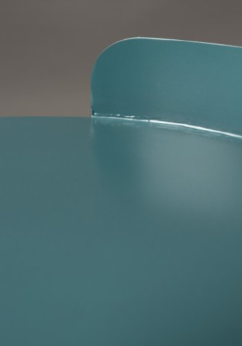 DUTCHBONE Navagio sidebord, m. 1 hylle, rund - bltt metall (31)