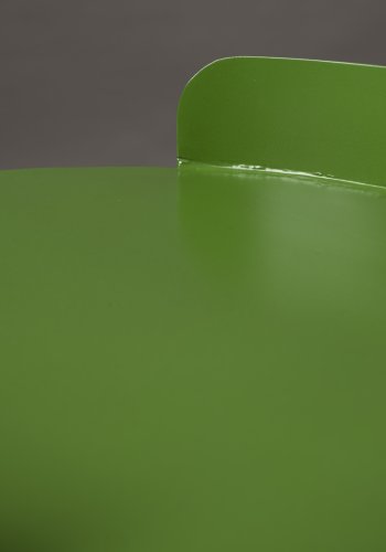 DUTCHBONE Navagio sidebord, m. 1 hylle, rund - grnt metall (31)