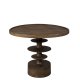 DUTCHBONE Cath Couchtisch, rund – walnussfarbenes Mangoholz (66)