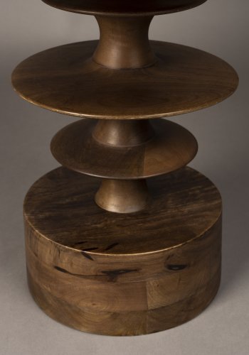 DUTCHBONE Cath Couchtisch, rund – walnussfarbenes Mangoholz (66)