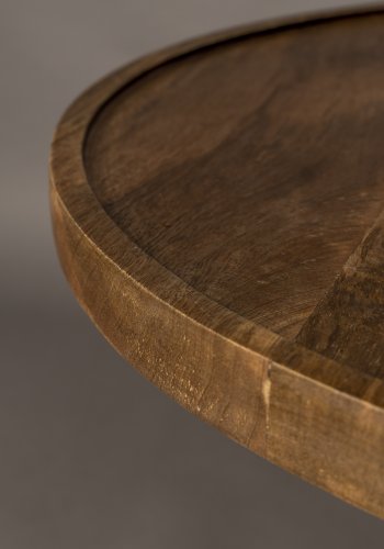 DUTCHBONE Cath Couchtisch, rund – walnussfarbenes Mangoholz (66)