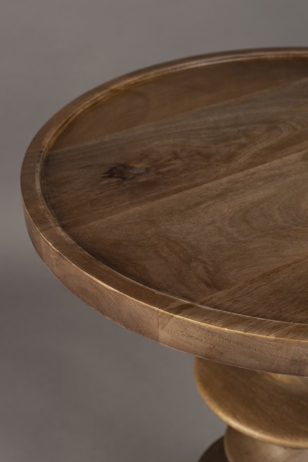 DUTCHBONE Cath Beistelltisch, rund – walnussfarbenes Mangoholz (46)