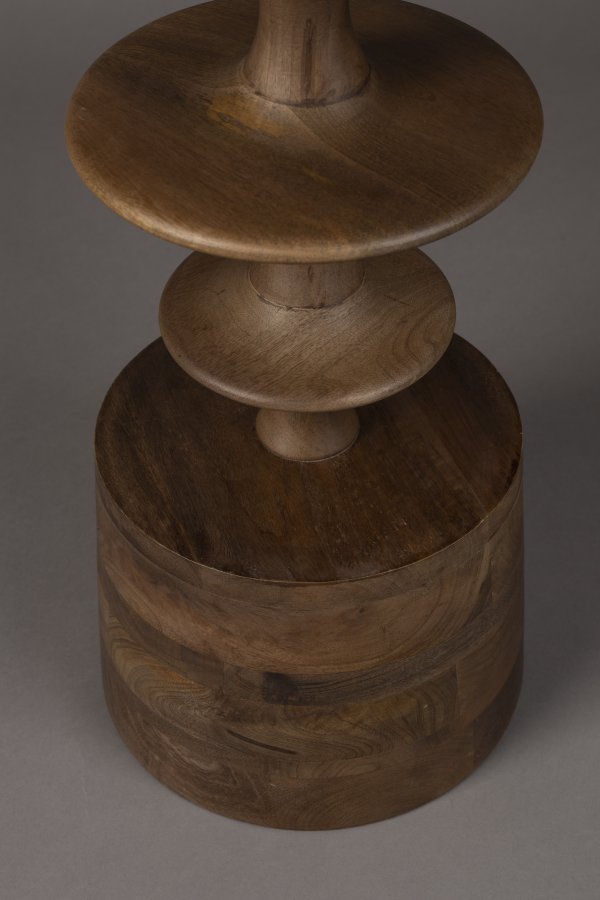 DUTCHBONE Cath Beistelltisch, rund – walnussfarbenes Mangoholz (46)