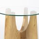ZUIVER Kobe sidebord, rundt - glass og naturlig ask (45)