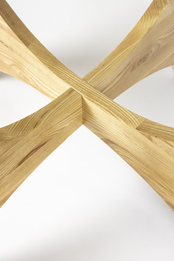 ZUIVER Kobe salongbord, rundt - glass og naturlig ask (80)