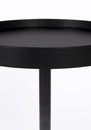 WHITE LABEL LIVING Yuri S sidebord, rundt - svart eikefiner og svart jern (40)
