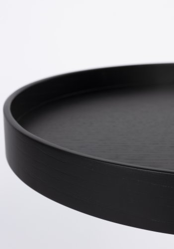 WHITE LABEL LIVING Yuri S sidebord, rundt - svart eikefiner og svart jern (40)