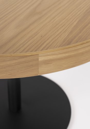 WHITE LABEL LIVING Yuri M sidebord, rundt - naturlig eikefiner og svart jern (56)