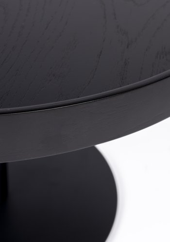 WHITE LABEL LIVING Yuri M sidebord, rundt - svart eikefiner og svart jern (56)