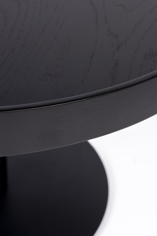 WHITE LABEL LIVING Yuri M sidebord, rundt - svart eikefiner og svart jern (56)
