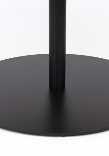 WHITE LABEL LIVING Yuri L sidebord, rundt - naturlig eikefiner og svart jern (70)