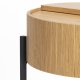 ZUIVER Slides sidebord, m. 1 rom og 1 hylle - naturlig eikefiner og svart metall (45)
