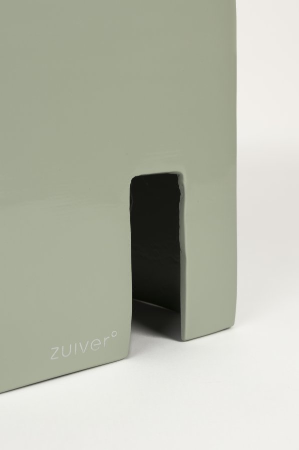 ZUIVER Chubby sidebord, firkantet - steingrnt jern (40x40)