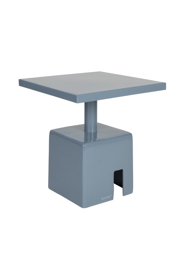 ZUIVER Chubby sidebord, firkantet - havbltt jern (40x40)