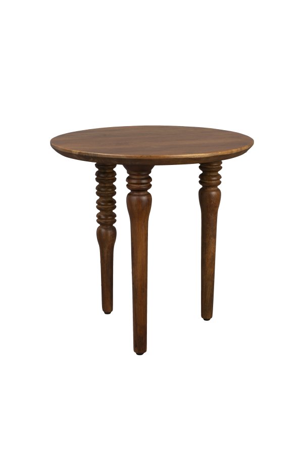 DUTCHBONE Cove Beistelltisch, rund – braunes Mangoholz (50)
