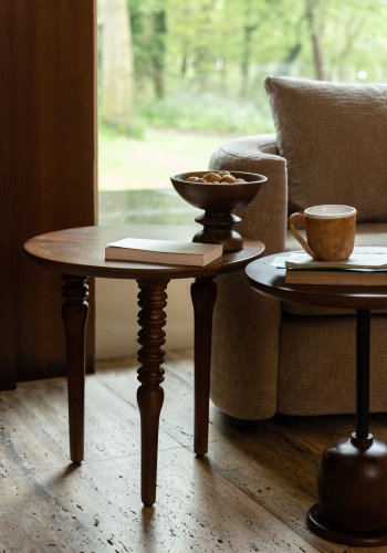 DUTCHBONE Cove Beistelltisch, rund – braunes Mangoholz (50)