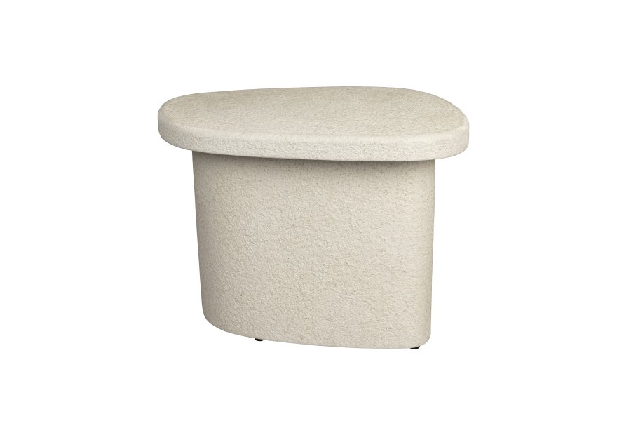 DUTCHBONE Veda sidebord, hy - beige resirkulert marmor (56x45)