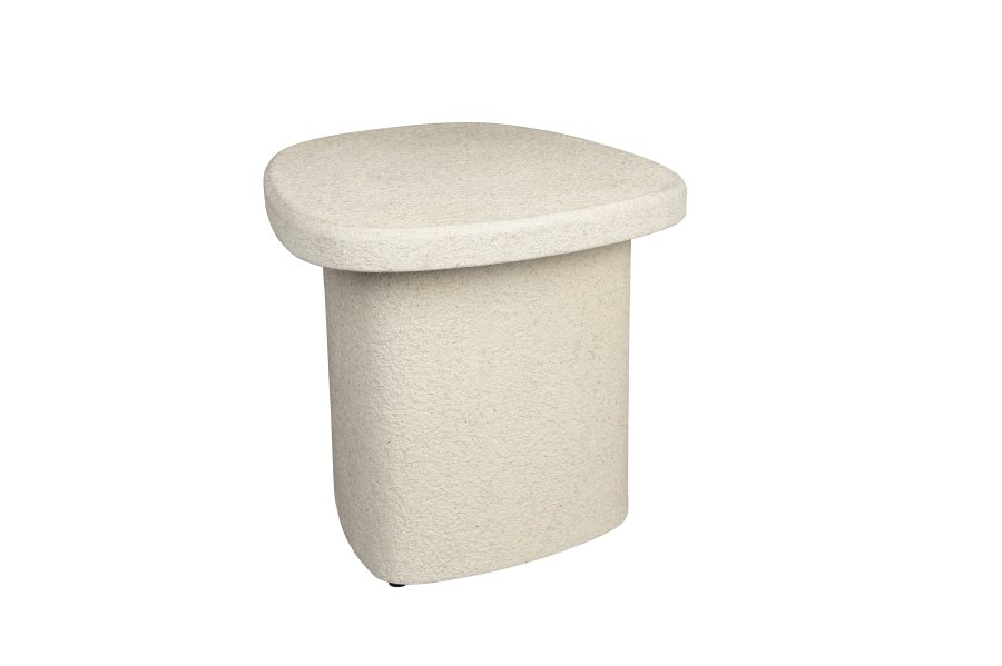 DUTCHBONE Veda sidebord, hy - beige resirkulert marmor (56x45)