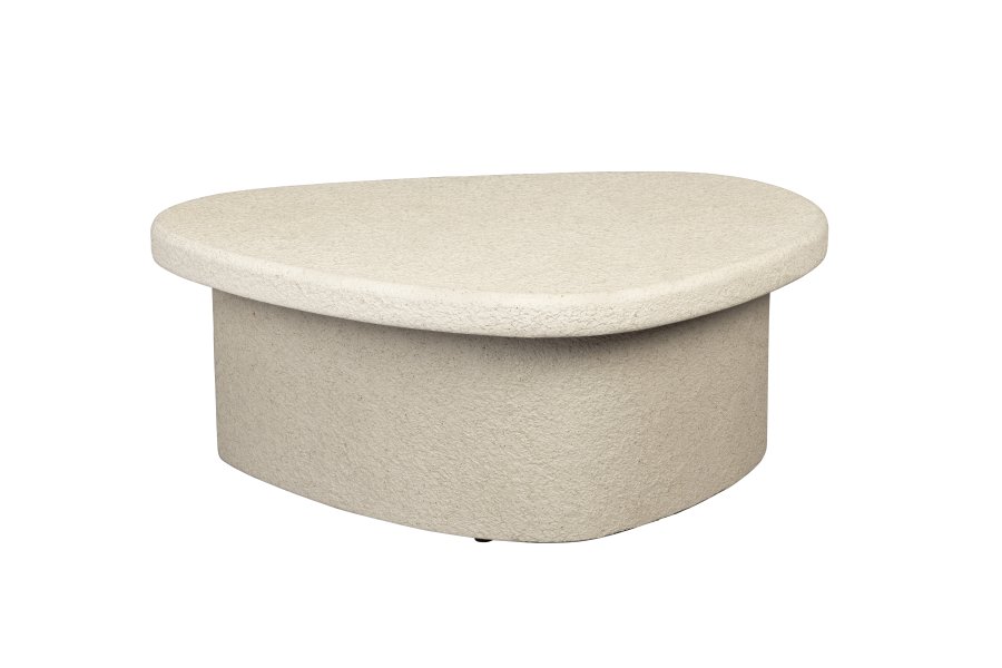 DUTCHBONE Veda salongbord, kologisk - beige resirkulert marmor (74x49)