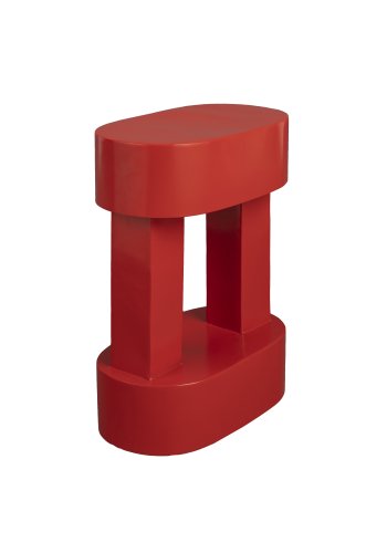 DUTCHBONE Magenta sidebord, ovalt - rdt metall (36x20)