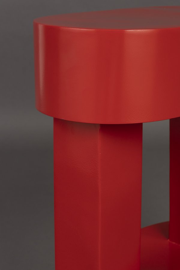 DUTCHBONE Magenta sidebord, ovalt - rdt metall (36x20)