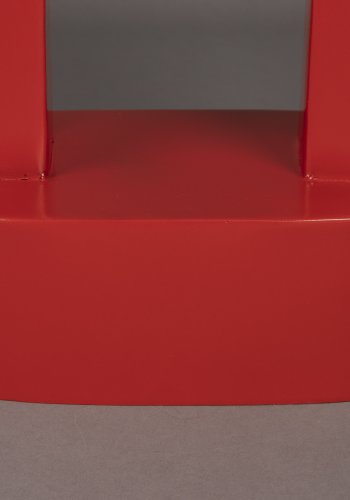 DUTCHBONE Magenta sidebord, ovalt - rdt metall (36x20)