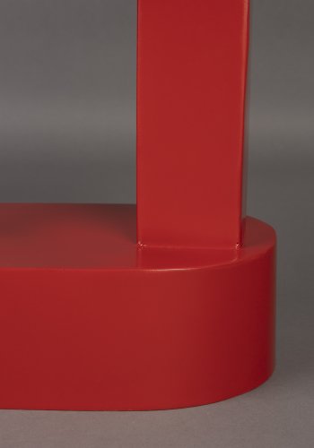 DUTCHBONE Magenta sidebord, ovalt - rdt metall (36x20)