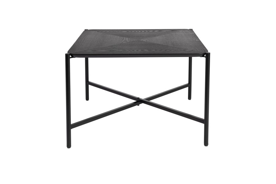 WHITE LABEL LIVING Marcio salongbord, firkantet - svart MDF og metall (40x40)