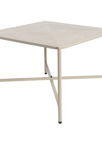 WHITE LABEL LIVING Marcio salongbord, firkantet - beige MDF og metall (40x40)