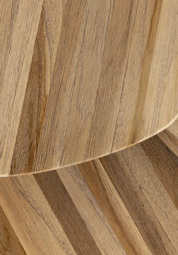 WHITE LABEL LIVING Cuties salongbord - brun teakfiner og svart jern (sett med 3)