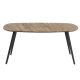 WHITE LABEL LIVING Gualdo sofabord, rektangulr - brun teakfinér og sort jern (80x39)