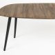 WHITE LABEL LIVING Gualdo sofabord, rektangulr - brun teakfinér og sort jern (80x39)