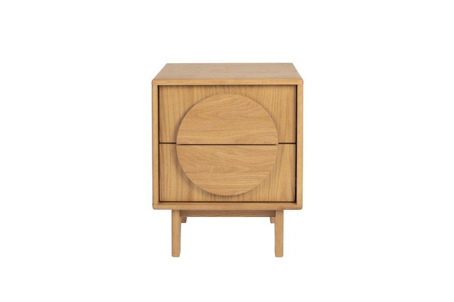 ZUIVER sidebord, m. 2 skuffer - naturlig eik (45x40)