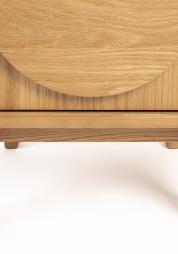 ZUIVER sidebord, m. 2 skuffer - naturlig eik (45x40)