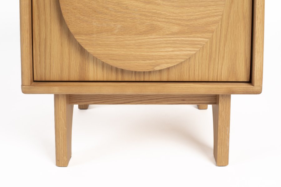 ZUIVER sidebord, m. 2 skuffer - naturlig eik (45x40)