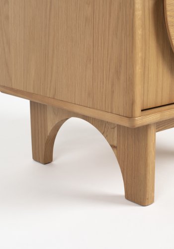 ZUIVER sidebord, m. 2 skuffer - naturlig eik (45x40)