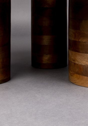 DUTCHBONE Suki sidebord - grbrun marmor og brunt mangotre (sett med 3)