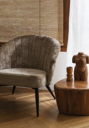 DUTCHBONE Ayla Couchtisch, organisch – braunes Akazienholz (58x45)