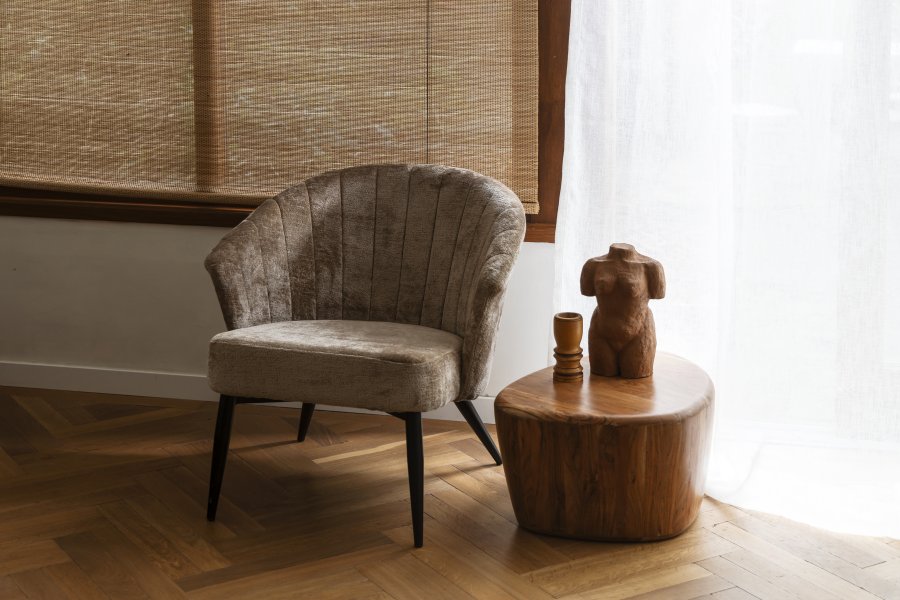 DUTCHBONE Ayla Couchtisch, organisch – braunes Akazienholz (58x45)